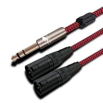 

Stereo 1/4'' TRS 6.35mm to Dual XLR Male Audio Cable For Microphone Mixing Consoles Amplifier Y Splitter Adapter 1m 2m 3m 5m