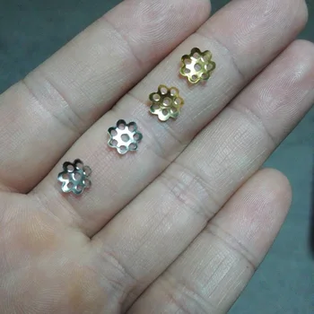 

500 pieces/lot 8*8mm Gold/chrome Color Receptacle Flower Torus DIY chandelier Accessories crystal fittings