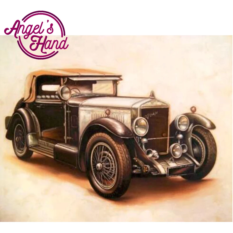 ANGEL'S HAND Diamond Embroidery 5D DIY Old-fashioned car Painting Cross Stitch Rhinestone Mosaic | Дом и сад