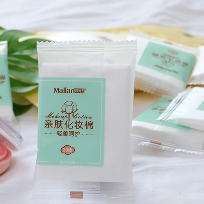 

20 Pcs/8 Bag Facial Organic Cotton Pads Facial Cleaning Nail Polish Remover Cosmetic Tissue Makeup Beauty Skin Care Tools