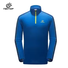 TECTOP весна осень мужские уличные спортивные быстросохнущие футболки с длинным рукавом эластичные дышащие футболки мужские походные тройники S-3XL