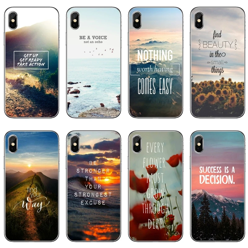 

Scenery Quote Design Inspiration phrase For Apple iPhone X XR XS Max 8 7 plus 6s 6 plus SE 5s 5c 5 4s 4 Soft phone cover case