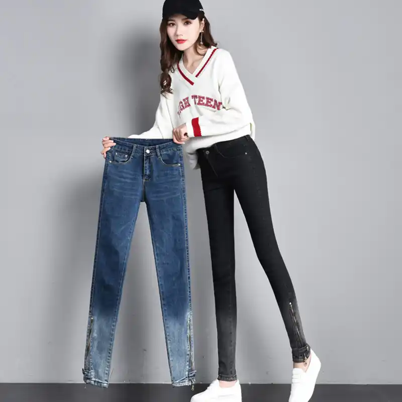 calça de ganga feminina