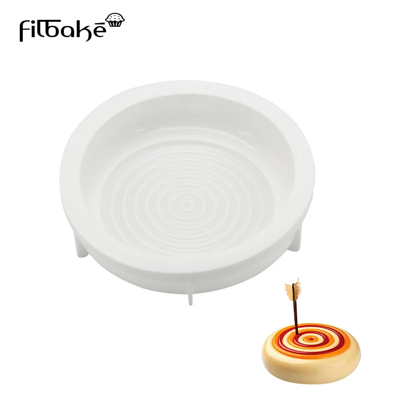 3D Silicone Target Shaped Cakes Mold For DIY Mousse Pastry Stencil Chiffon Chocolate Brownie