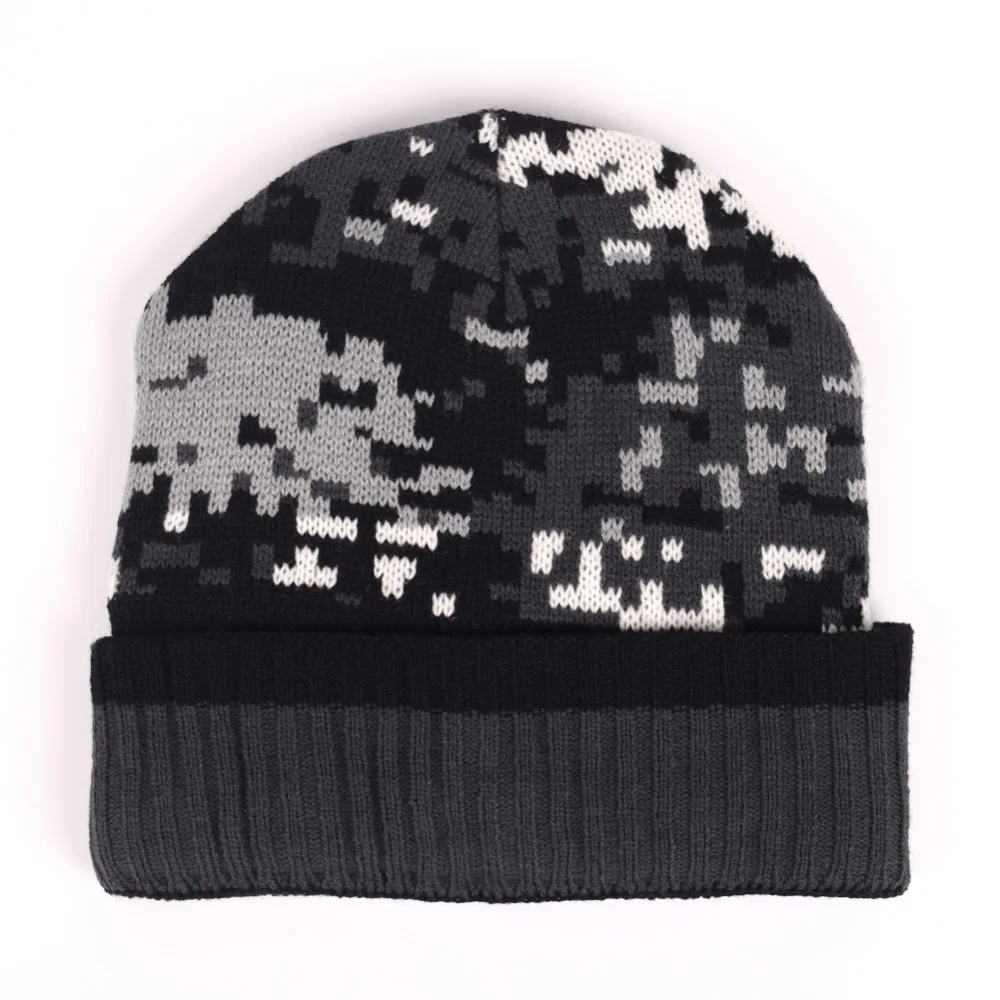 Уличные спортивные шапки, мужские и женские, модные камуфляжные, теплая шерстяная шапка, зимняя утепленная, Арктическая бархатная шапка