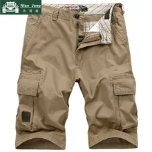 New Men Cargo Shorts Casual Loose Short Pants Military Summer Style Knee Length Plus Size 30-44 Shorts Men short masculino