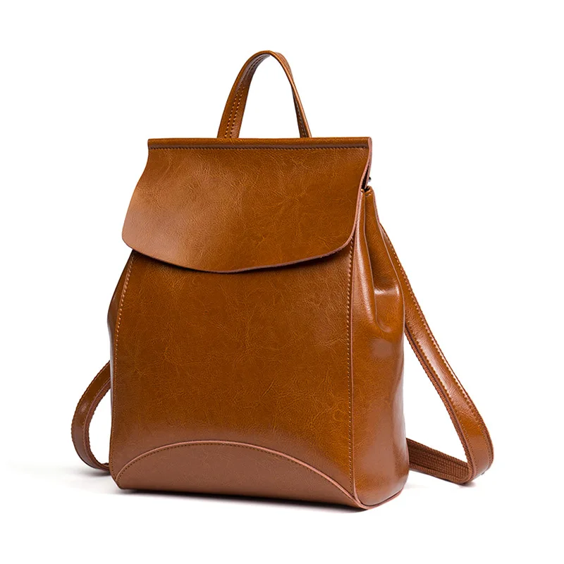 

European and American fashion leather shoulder bag women's bag multi-functional shoulder backpack