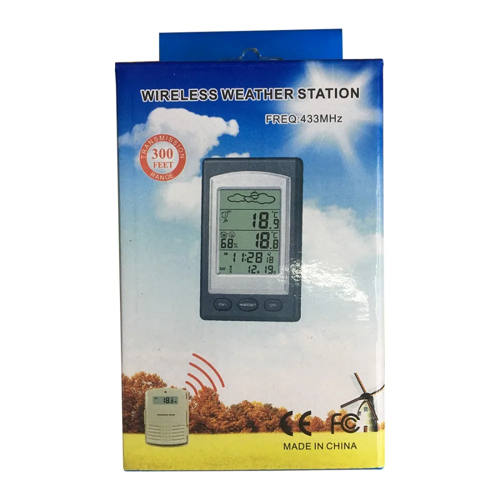 

New Multifunctional Wireless Outdoor Indoor Weather Station Thermometer Humidity Meter Digital LCD