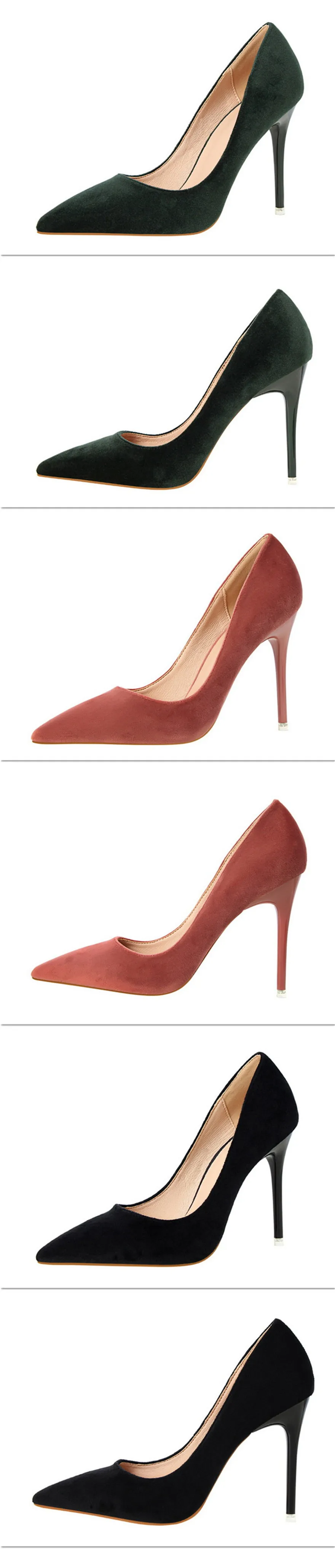 9 цветов; классические женские офисные туфли на низком каблуке; Новое поступление; выразительные однотонные женские туфли-лодочки из флока с острым носком