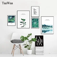 TAAWAA Green Leaves Posters Plants Motivational Painting Quote Wall Art Canvas Prints Picture Nordic Decoration Home Decor TAAWAA Green Leaves Posters Plants Motivational Painting Quote Wall Art Canvas Prints Picture Nordic Decoration Home Decor