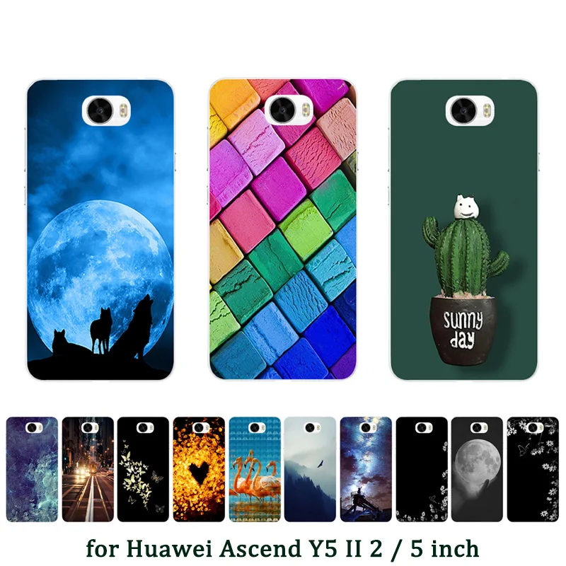 TPU Soft Phone Cases for Huawei Y5 II Y5ii Y52 Cover Grimace Pattern 5.0&quot Case Silicon Honor 5A LYO-L21 CUN-U29 |