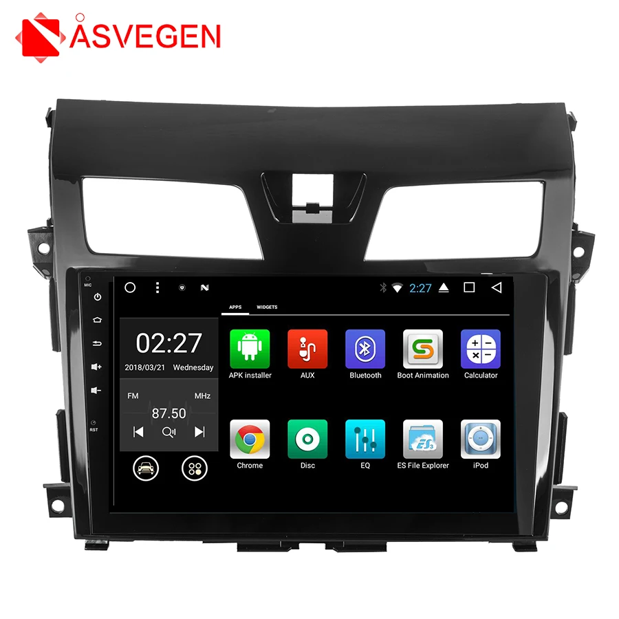Top Asvegen  Android 7.1 Quad Core Car Radio GPS Navigation Stereo Headunit WIFI 4G Media DVD Player For  Nissan Teana 2013 0