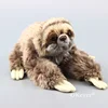 9 Styles Three Toed Sloth Penguin Fluffy Cuddly Plush Toy Stuffed Animals Black Swan Kiwi Plushy Simulated Soft Dolls 23-36cm 6
