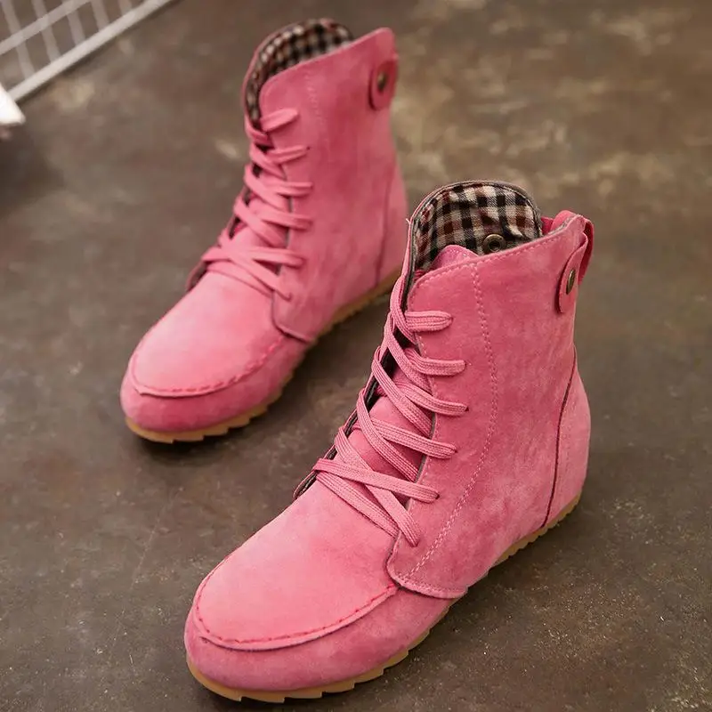 Новые осенние милые короткие ботинки на плоской подошве для отдыха|short boots|boots