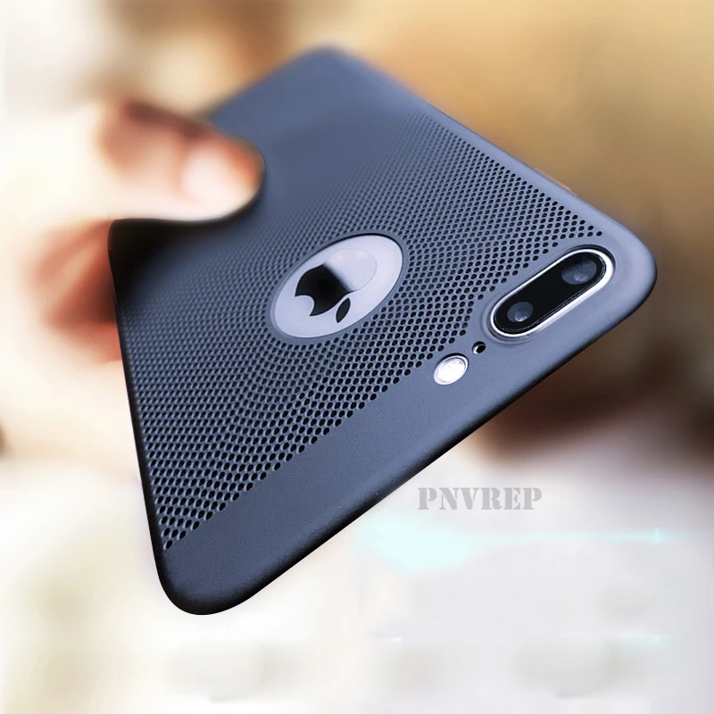

Heat dissipation Hole Case for iphone XS MAX 5 5s SE 6 6s 7 8 Plus Fashion Summer Hard Matte PC Cover