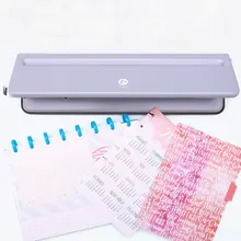 T гриб отверстие диск вязка записная книжка С ПЕРЕПЛЕТОМ с листовой пуансон er Регулируемый 12-Дырокол книга записная книжка С ПЕРЕПЛЕТОМ с листовой пуансон Perfurador de Papel perforadora