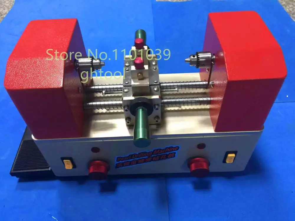  Livraison gratuite 220 V bijoux outils Double tête perle perceuse deux voies perles perlage Machine