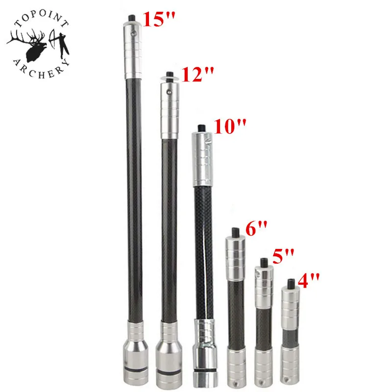 

4/5/6/10/12/15 Inch Archery Carbon Stabilizer Balance Rod Side Extender Bar Recurve Compound Bow Hunting Shooting Accessories