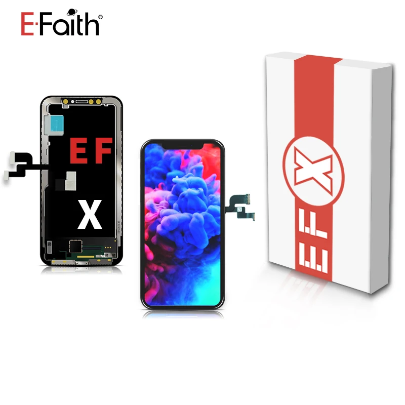 

3Pcs a lot EFaith Hot Sale EFX For iPhone X OLED/AMOLED Replacement or For iPhone X LCD Display Touch Screen Digitizer Assembly
