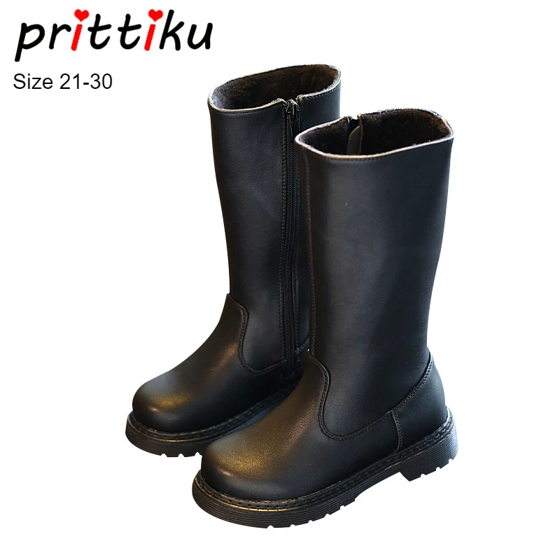 Girls Knee High Fashion Riding Boots Children Spring Autumn Winter Warm
