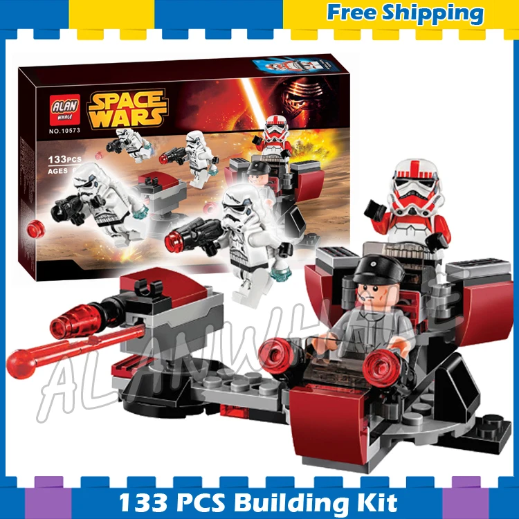 

133pcs New Space Wars Galactic Empire Battle 10573 Model Building Kit 3D Blocks Movie Kid Children Toy Compatible with Lego