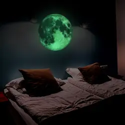 30 см Большая Луна настенные наклейки светится в темноте светящиеся гостиная настенные наклейки домашний Декор DIY Дети Прохладный Новый