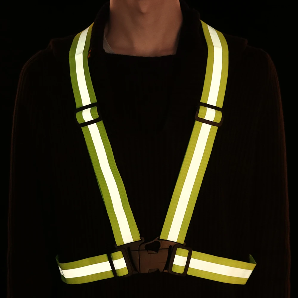 

Adjustable Safety Security High Visibility Reflective Vest Motorcycle Gear Stripes Jacket for Kids Adult Night Running Wholesale
