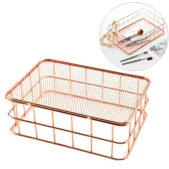 

1 pc Storage Basket Nordic Simple Wrought Iron Sundries Container Household Supplies for Blanket Clothing Cosmetics Books