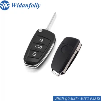 

Widanfolly 3 Button Folding Flip Modified KD Remote Car Key Shell Case Without Blade For A2 A3 A4 A6 A6L A8 TT