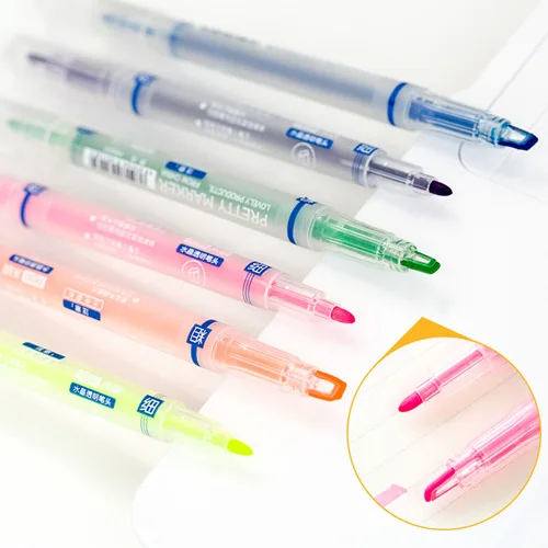 6 цветов Highlighter Ручки Люминесцентные жидкости довольно маркером канцелярия Школьные принадлежности rotulador fluorescente f857