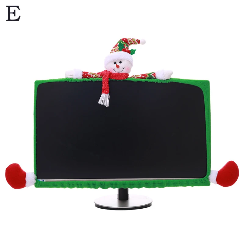 Рождественский домашний Декор эластичный ноутбук Пыленепроницаемый Чехол Санта Клаус со снеговиками, с северными оленями чехол для компьютера против пыли 8C1155 - Цвет: E