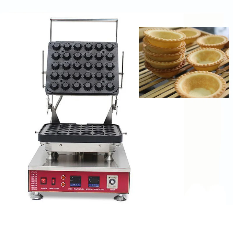 

Commercial 30-hole tartlet shell maker egg tart machine small egg tart shell forming machine waffle cone maker waffle bowl maker
