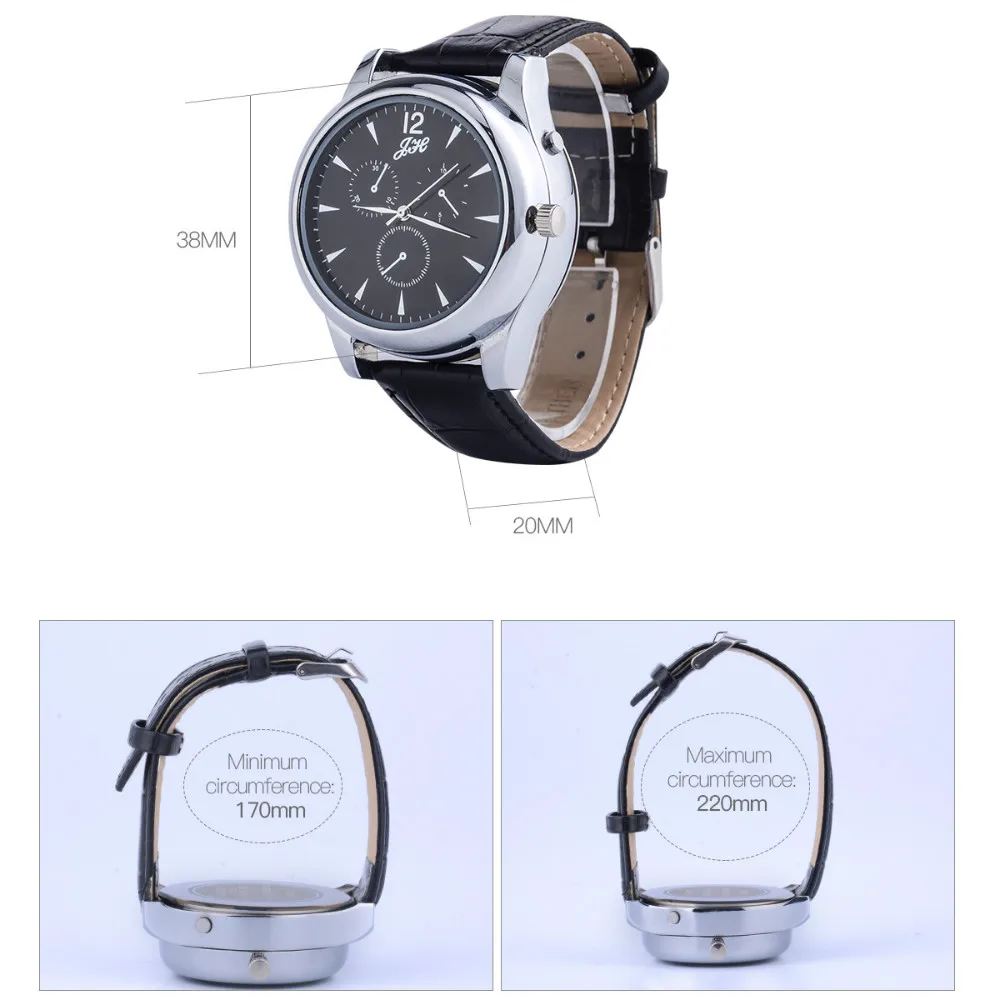 Cigarette Lighter watch Men USB rechangeable Casual Quartz Watch fashion Arc Flameless Lighter Wristwatches clock JH338