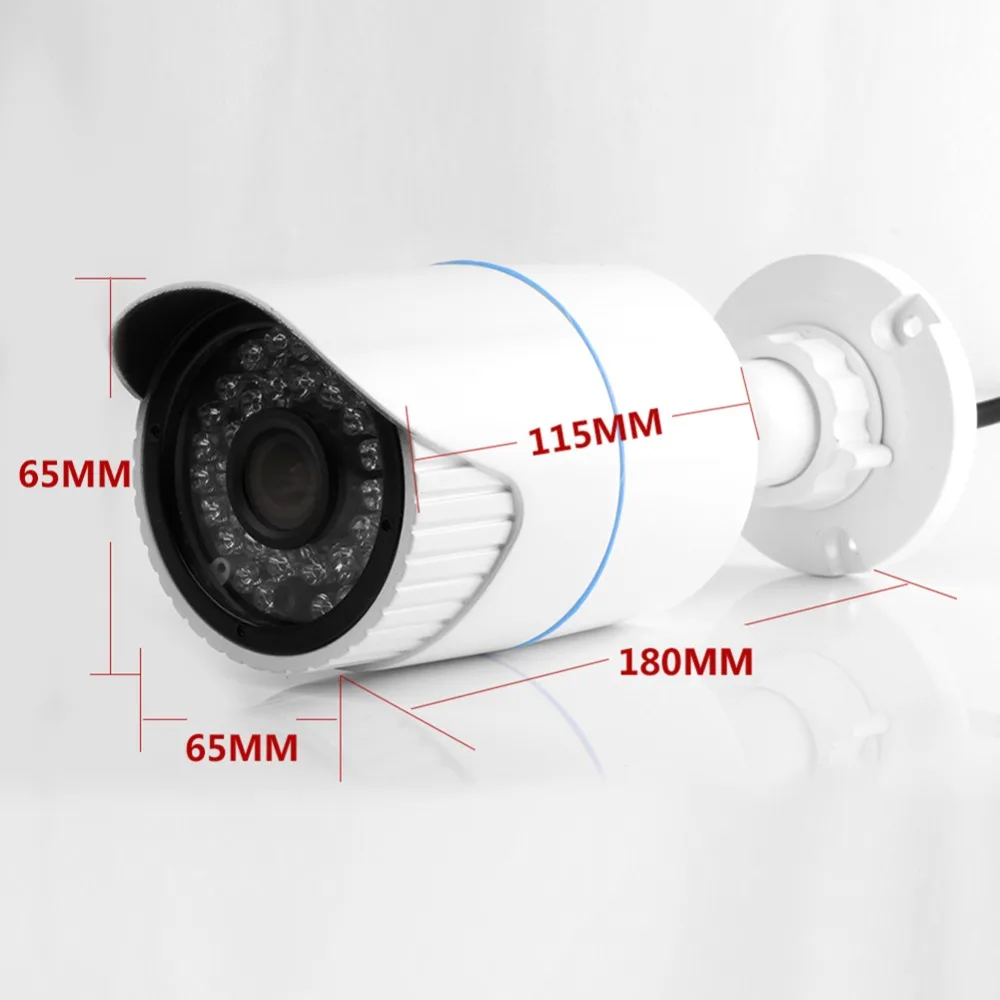 XMEYE H.265 H.264 4MP IP камера POE Наружная цилиндрическая CCTV камера безопасности Высокое разрешение HI3516D+ 1/3 ''OV4689, ИК диапазон 20 м