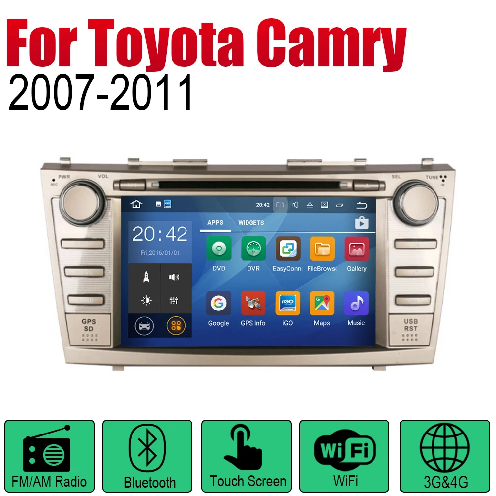 Perfect ZaiXi Android Car DVD GPS Navi for Toyota Camry 2007~2011 player Navigation WiFi Bluetooth Mulitmedia system audio stereo EQ 1
