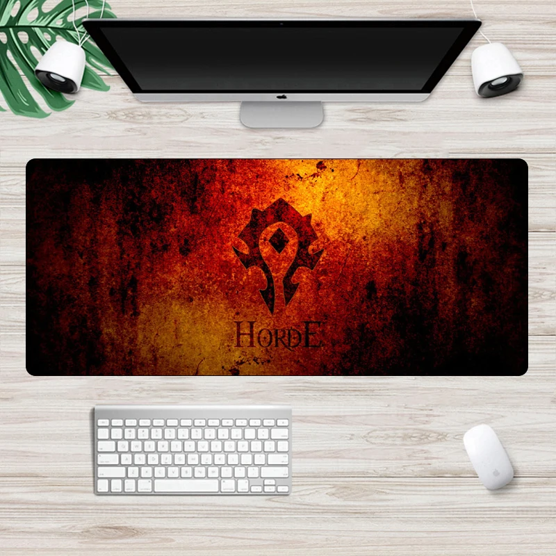 World of Warcraft Gaming Mouse pad Gamer Large 70x30cm Horde Alliance Computer Mousepad Non-Skid Rubber Locking Edge Desk Mat
