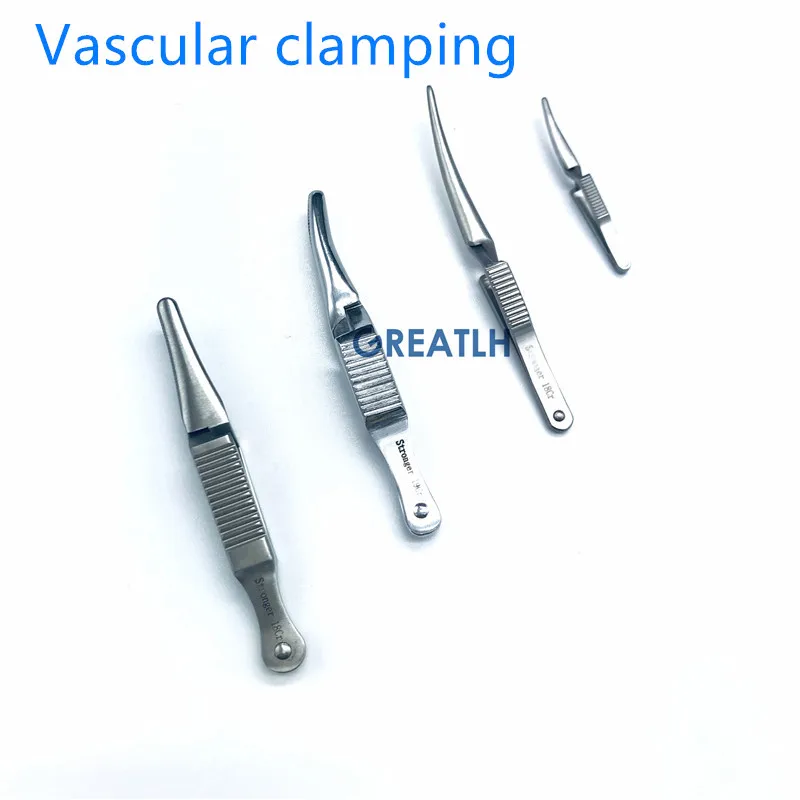 

Arterial vascular clamping clipper temporary blocking clip arterial hemostas stainless steel microsurgical instrument