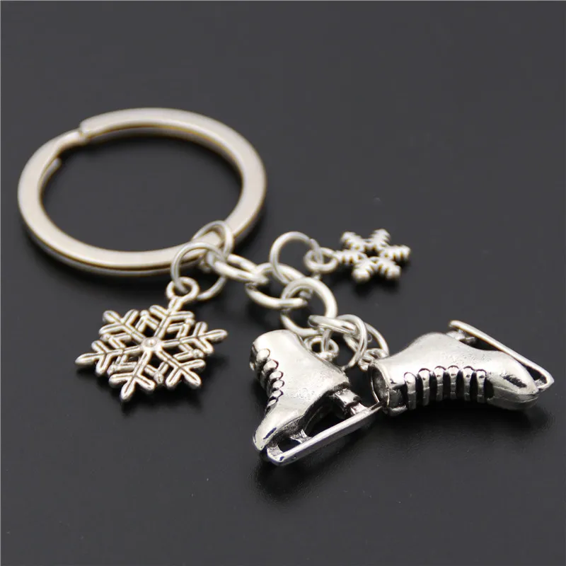 1 шт. Серебристый Брелок для ключей с подвеской снежинкой|keychain jewelry|key chainpendant key ring |