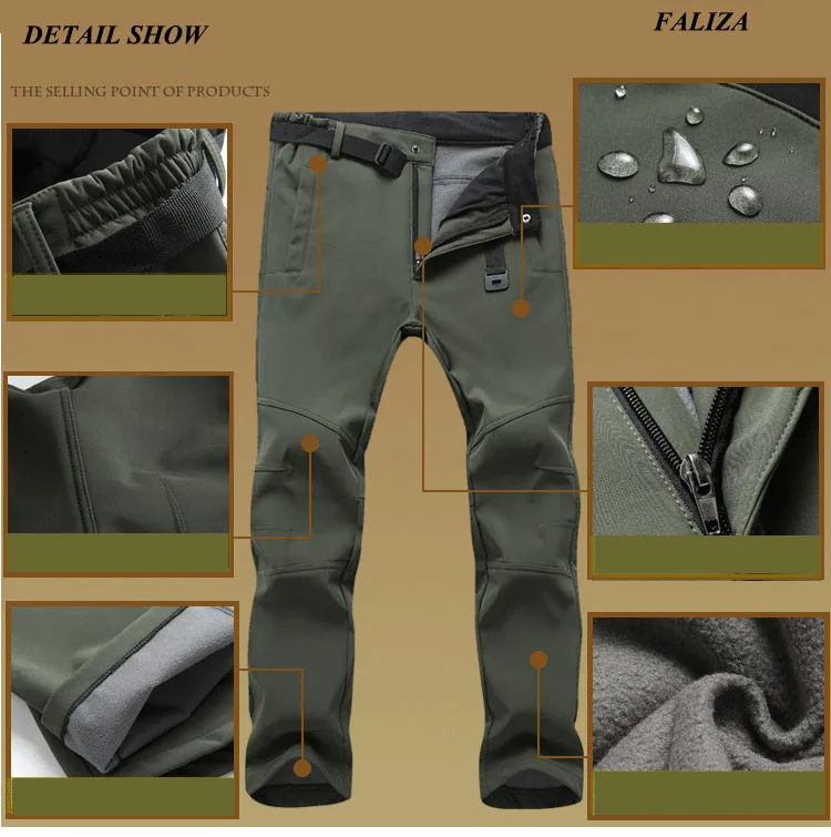 NUONEKO зимние мужские и женские флисовые софтшелл походные брюки для походов на открытом воздухе спортивные брюки треккинговые лыжные водонепроницаемые брюки PM01