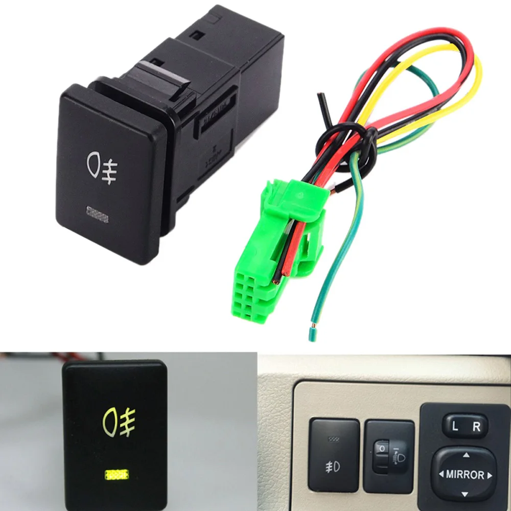 DC12V 4 Wire Foglight Switch Fog Light Button for Toyota Car Styling