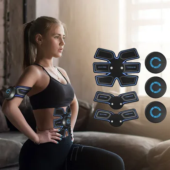 

EMS trainer Muscle Stimulator Trainer Smart Fitness Abdominal Training ABS Stimulator Body Slimming Belt Unisex Stickers