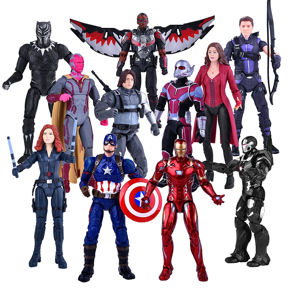 

Marvel Captain Batman Aaction Figure The Avenger Spiderman Iron Man PVC Actions Venom Collection figures Model Toy Hand stand