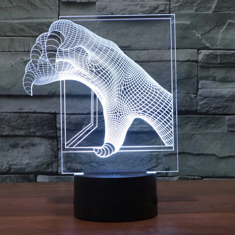 Из светодиодов 3D сенсорный свет лампы для дракона ClawModel USB зарядка атмосфера