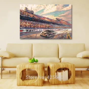 

Framed Thomas Kinkade Oil Paintings This-Is-Talladega Art Decor Painting Print Giclee Art Print On Canvas