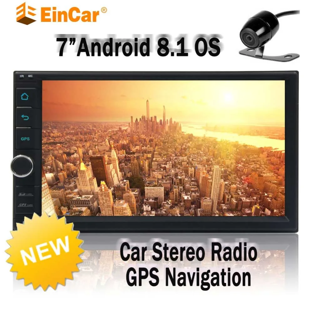 Android 8.1 Car Stereo MP3 Player Octa Core 2GB RAM 32GB ROM In Dash Headunit Multimedia Player GPS Navigation System with 7