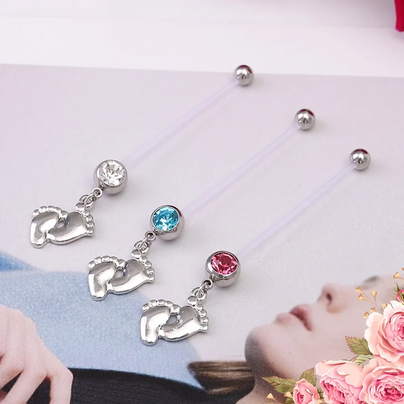

1PCS Navel Pregnant Maternity Jewelry Baby Belly Ring Belly Button Piercing Foot Rings Piercing Body Jewelry For Pregnant Women