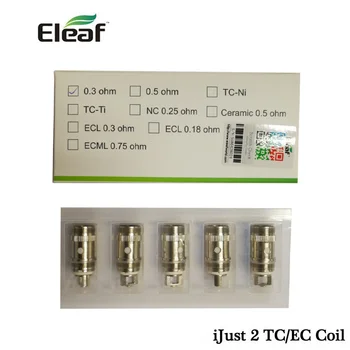 

10pcs Original Eleaf EC iJust 2 Coil Head 0.3ohm 0.5ohm TC-Ti ni200 0.15ohm coils for iJust 2 Ijust S istick pico Melo Atomizer