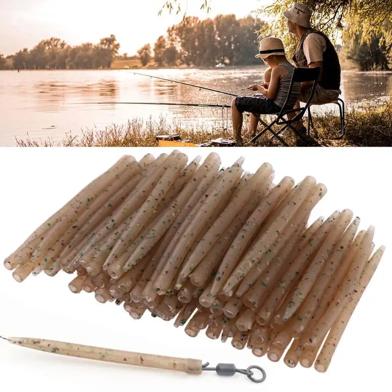 

30pcs/50pcs/100pcs Terminal Carp Fishing Anti Tangle Sleeves Connect Hook Sleeves Aligner Positioner Tubes Carp Fishing RigZ95