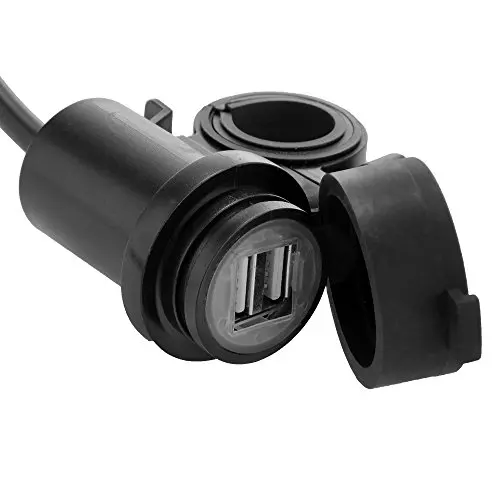 Cargador Doble USB 5V 2.1A адаптер Negro для Moto Motocicleta [Electronica]