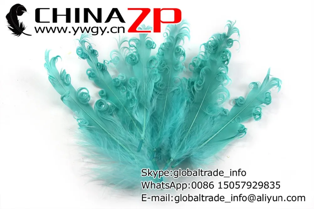 Chinazp Заводские 100 штук/цвет/lot выбранный премьер качество окрашенные Aqua Blue Гусь satinettes свернувшись свободные перья